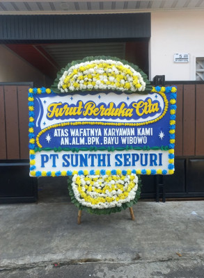 Papan Bunga Duka di Agung Lawongan
